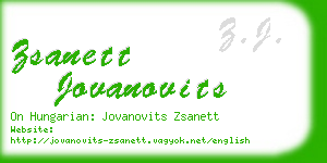 zsanett jovanovits business card